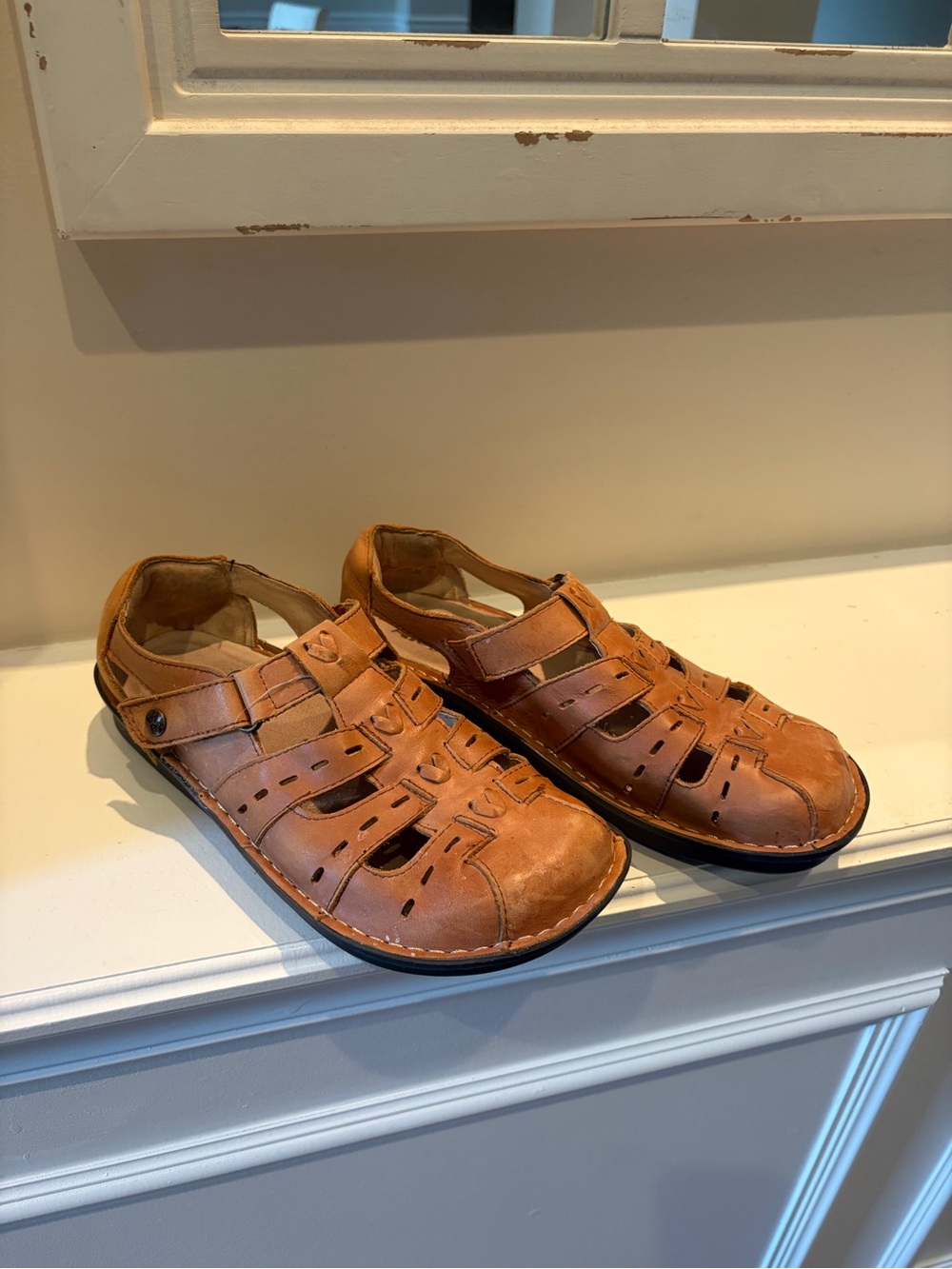 Women’s Algeria 39 Brown Leather Sandal - Casual Slip-On